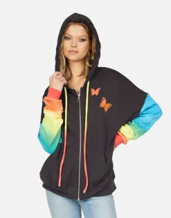 Cheap Azaria Rainbow Butterflies Women Hoodies