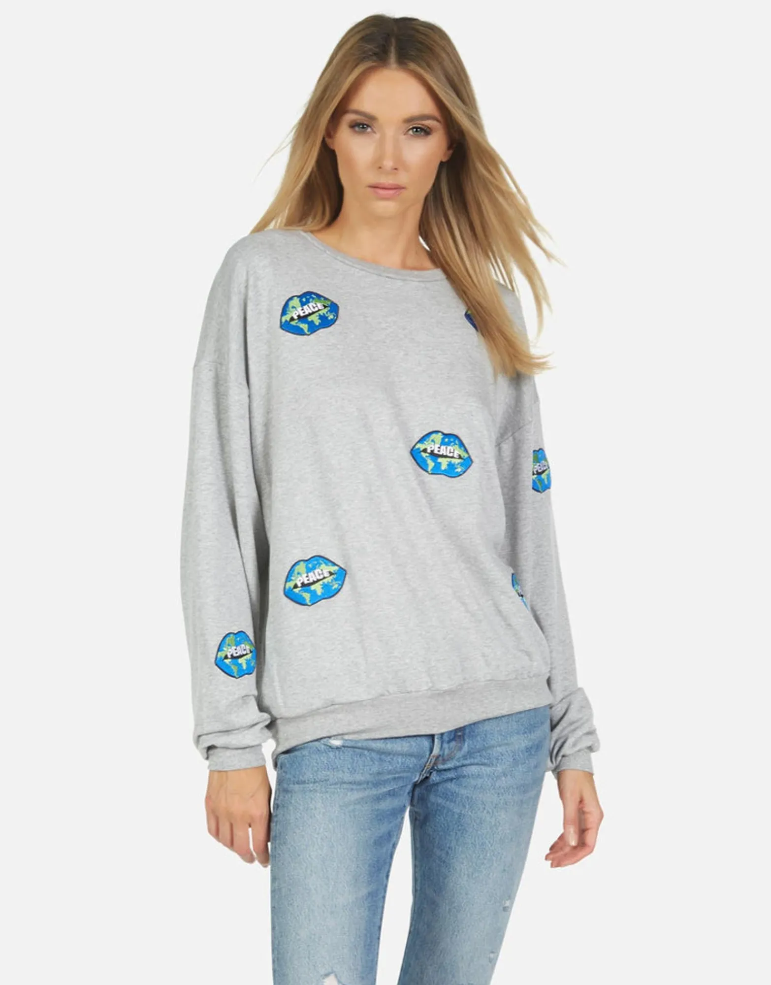 Cheap Babbs World Peace Lips Women Long Sleeve