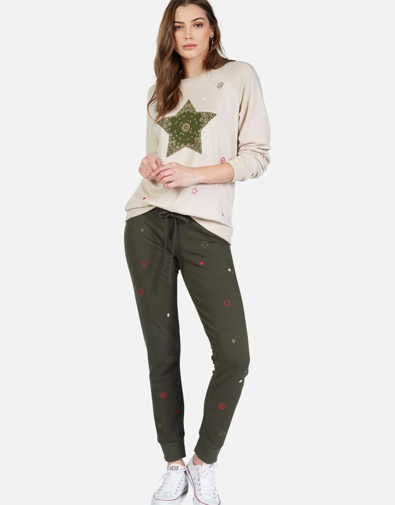 Outlet Bandana Elements Lounge Sweatpant W/ Cuff | Jess By Women Long Sweatpants