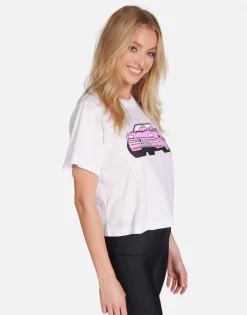 Shop Barbie Convertible Boxy Crop Tee In | Rue By Women Short Sleeve