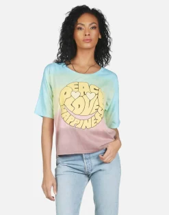 Discount Barbie Text Happy Face Women Short Sleeve