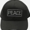Best Bay Peace Text Bones Patch Canvas Hat | Bay By Hats