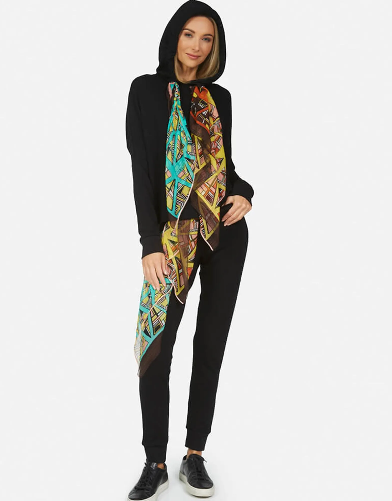 Hot Belinda Scarf Made In La California Usa Ultra Soft Lightweight Fleece Women Hoodies