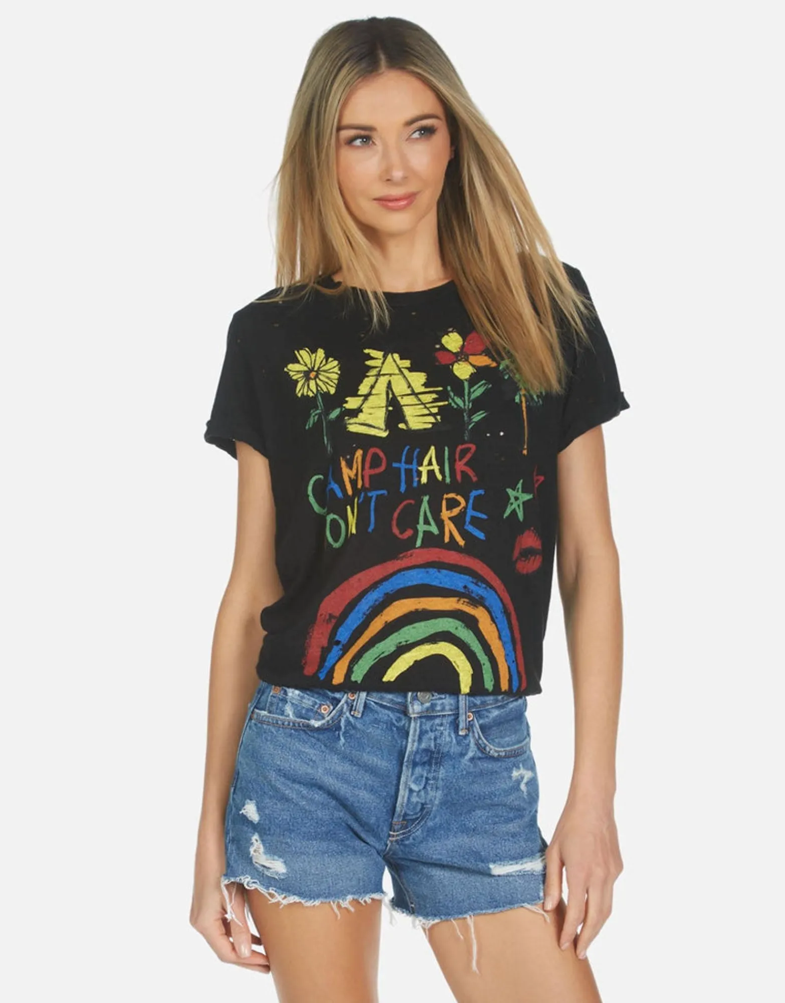 Best Bess Camp Hair Don'T Care Women Short Sleeve