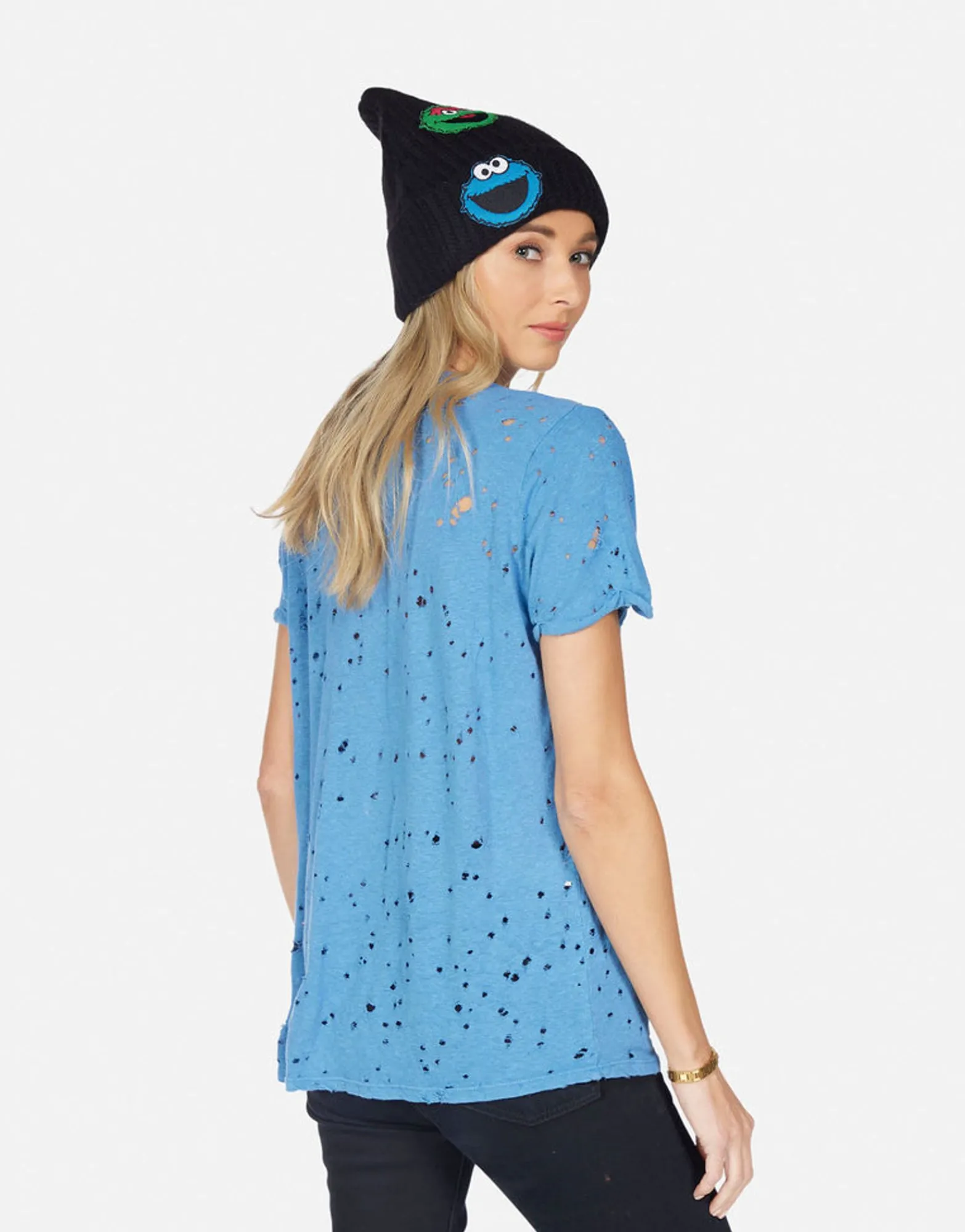 Outlet Bess Crystal Cookie Monster Women Short Sleeve
