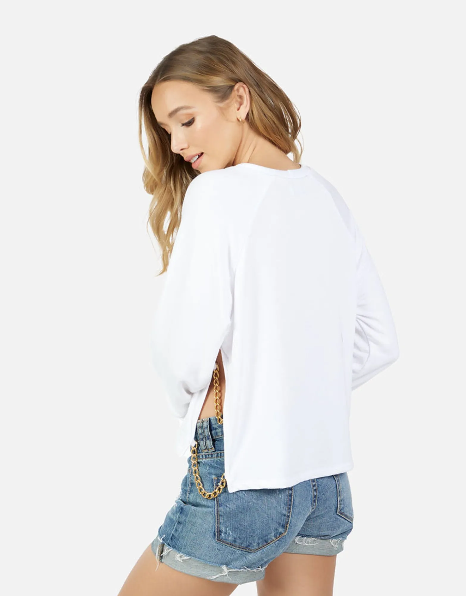 Shop Bethany Foil Chain Peace Women Long Sleeve