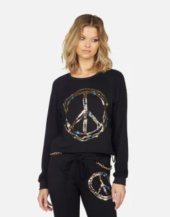Sale Bethany Foil Chain Peace Women Long Sleeve