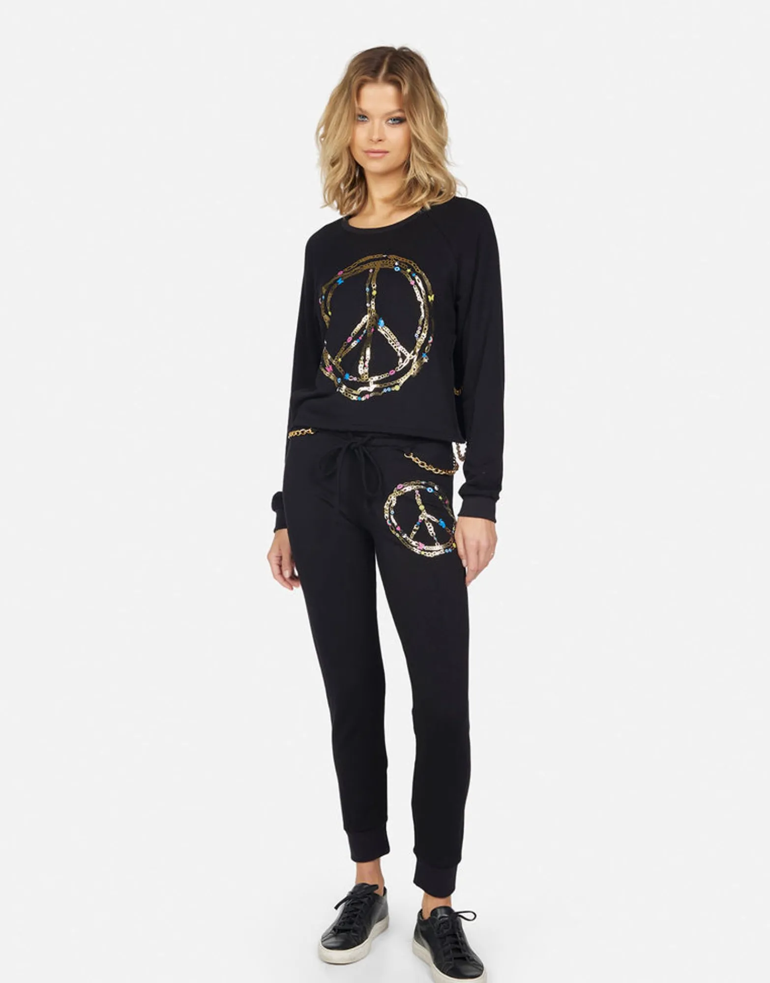 Sale Bethany Foil Chain Peace Women Long Sleeve