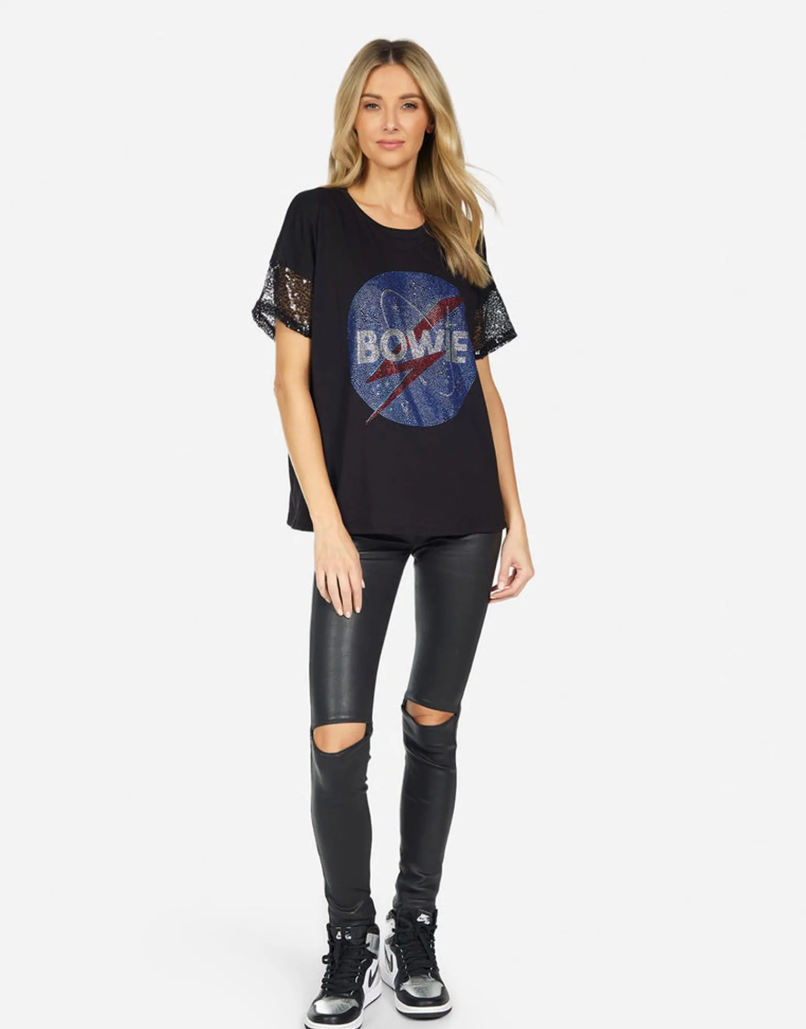 Clearance Beverly Crystal Bowie Space Women Short Sleeve