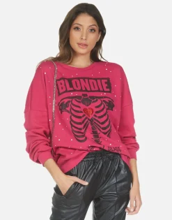 Best Blondie Heart L/S Boyfriend Pullover | Sierra By Women Long Sleeve
