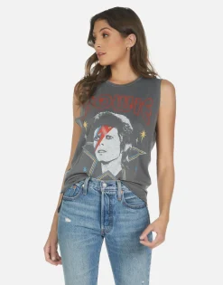 Cheap Bowie 1973 Tour Concert Tank | Kinzington By Women Tanks
