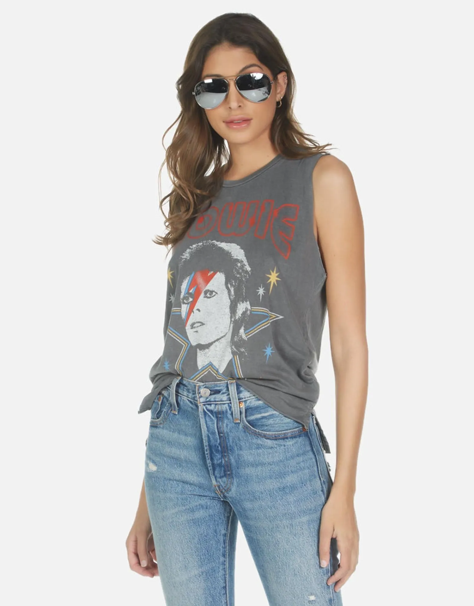 Cheap Bowie 1973 Tour Concert Tank | Kinzington By Women Tanks