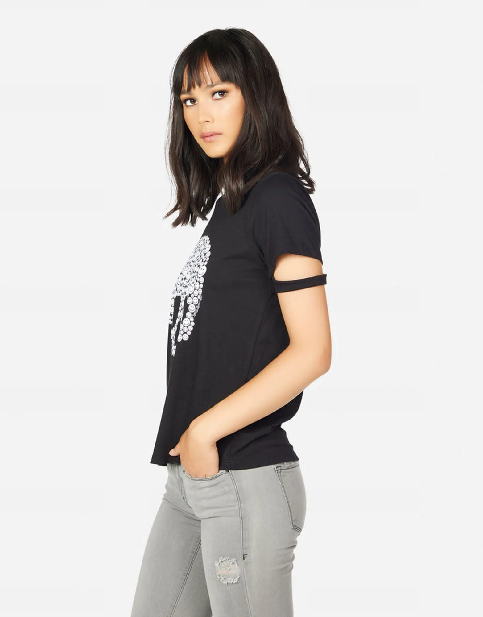 Flash Sale Bri Happy Skulls Women Short Sleeve