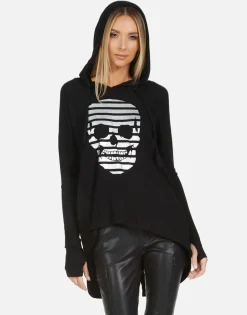 Flash Sale Bristol Stripe Skull Women Hoodies