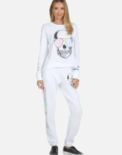 Shop Brynn Cool Skull Women Crop Sweatpants