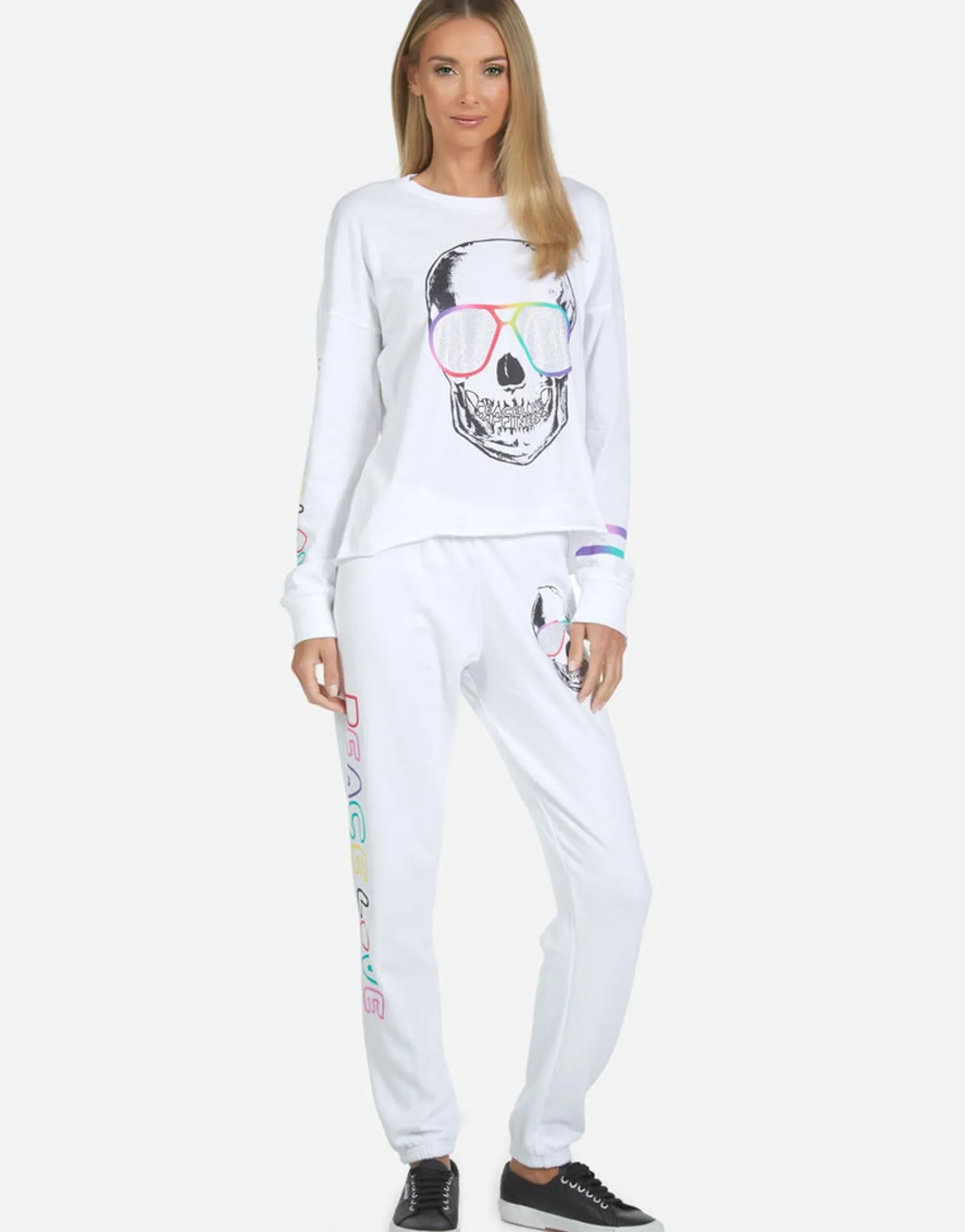Shop Brynn Cool Skull Women Crop Sweatpants