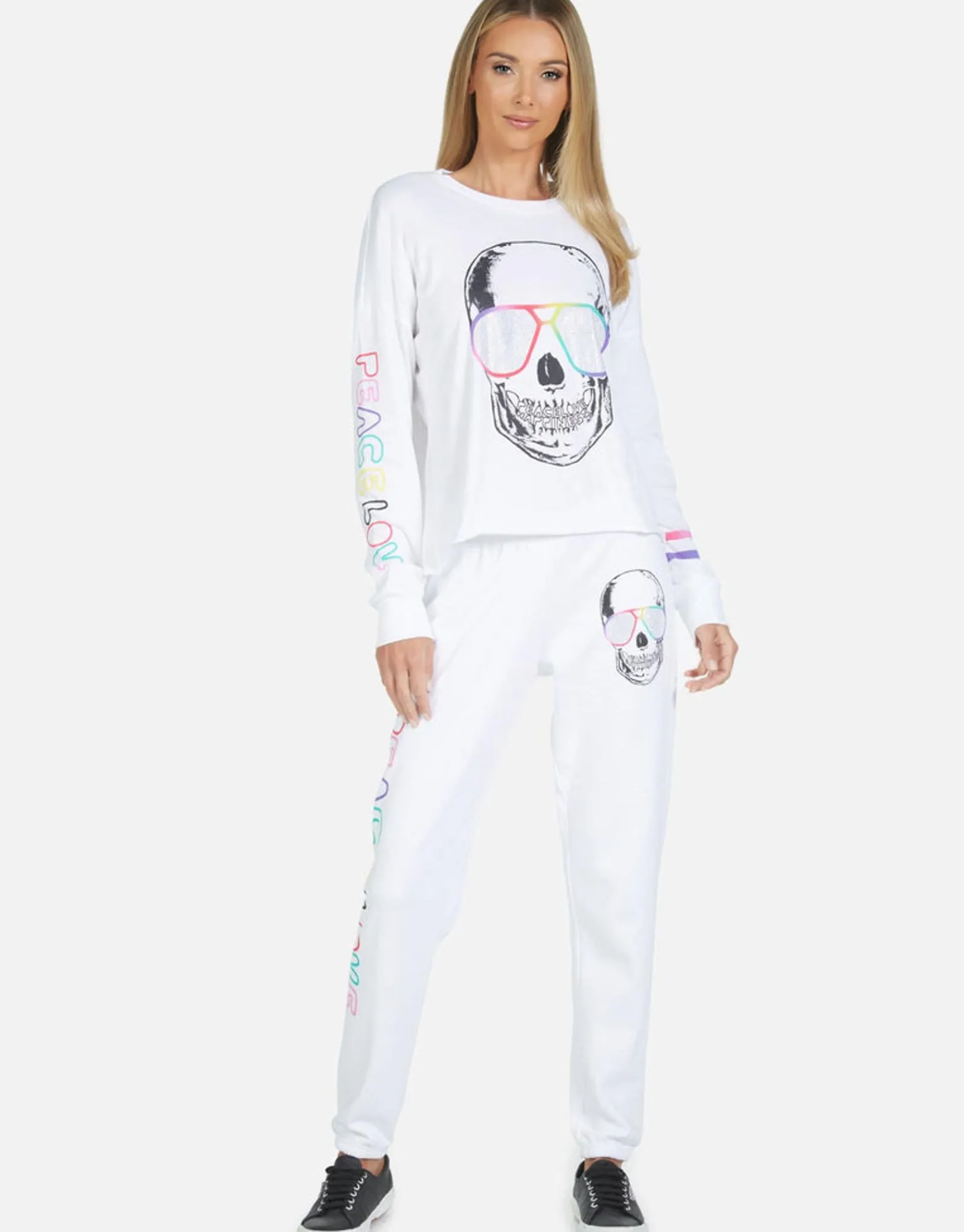 Shop Brynn Cool Skull Women Crop Sweatpants