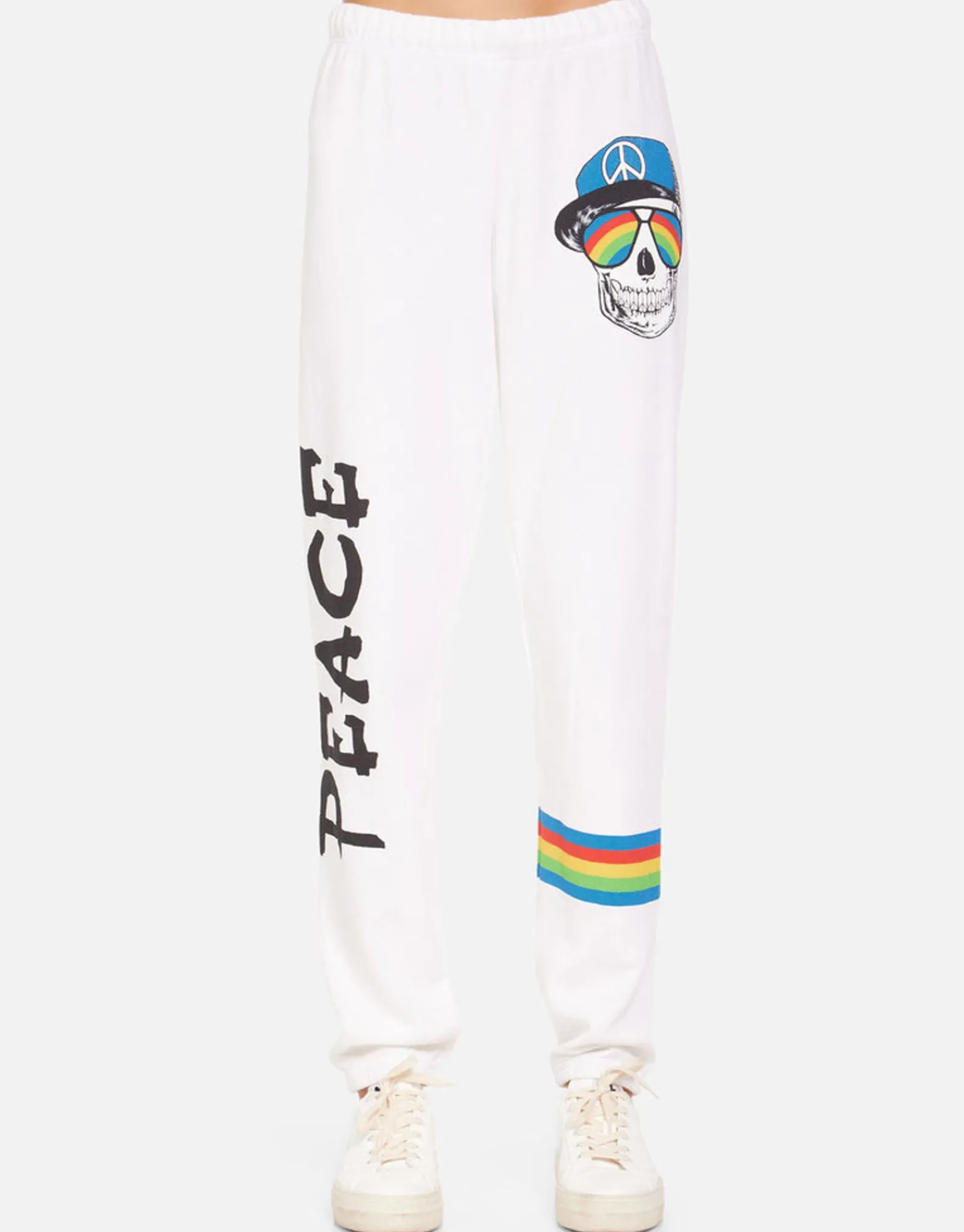 Outlet Brynn Rainbow Peace Skull Women Long Sweatpants