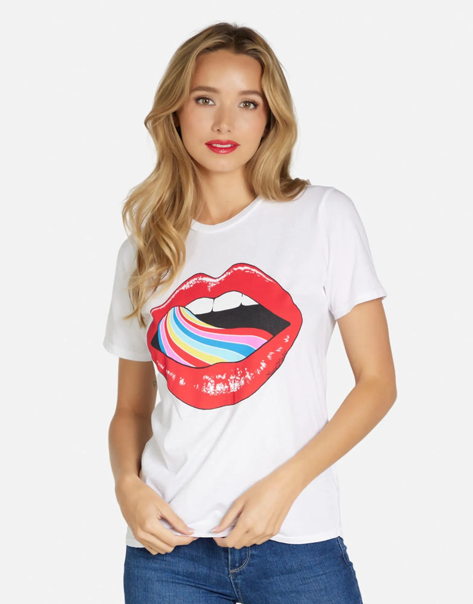 Hot Candy Lip Vintage Tee In | Croft By Women Short Sleeve
