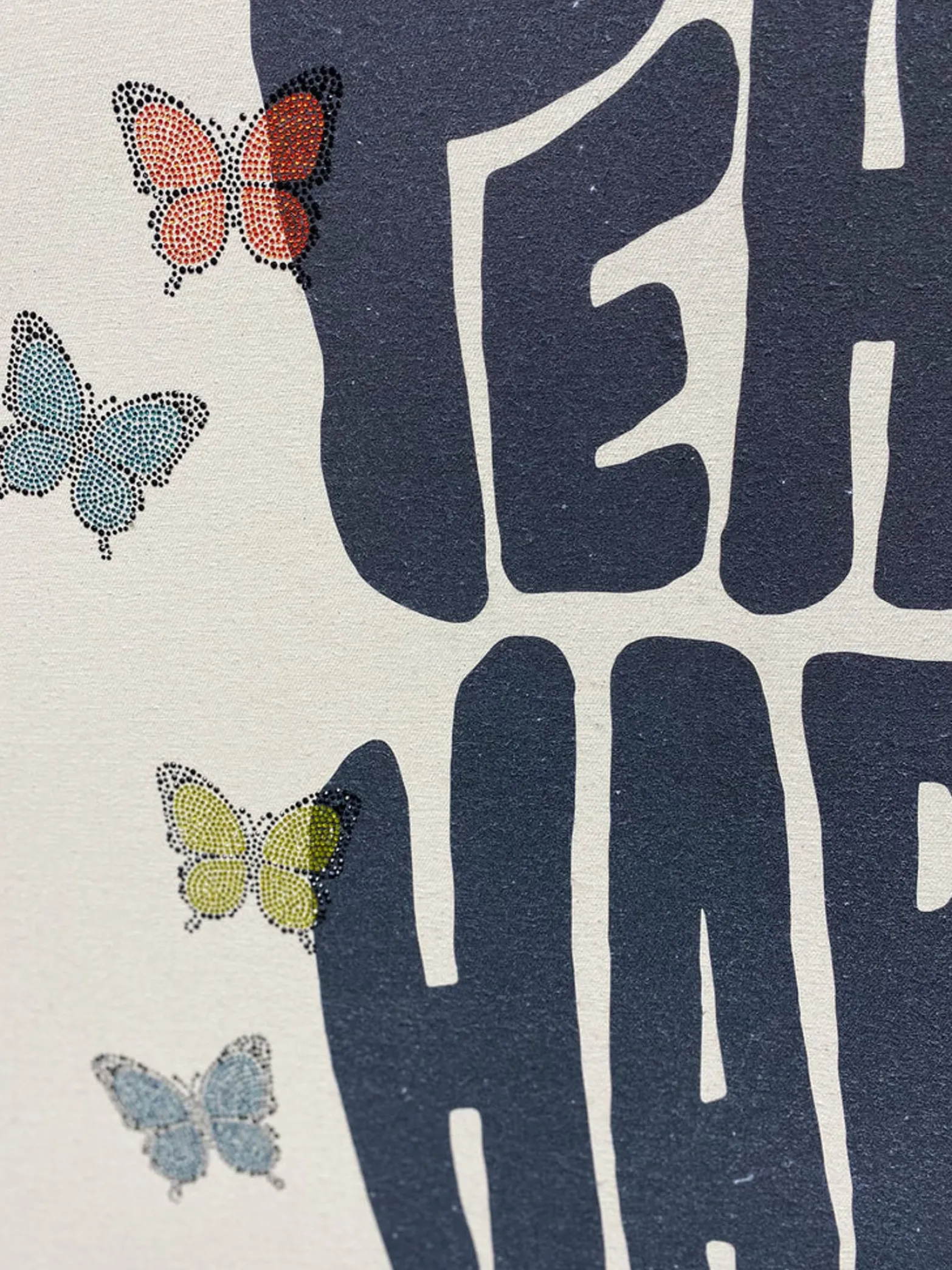 Flash Sale Canvas Crystal Love Butterfly Decor