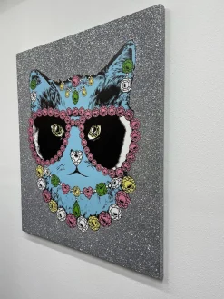 Cheap Canvas Diamond Cat Decor