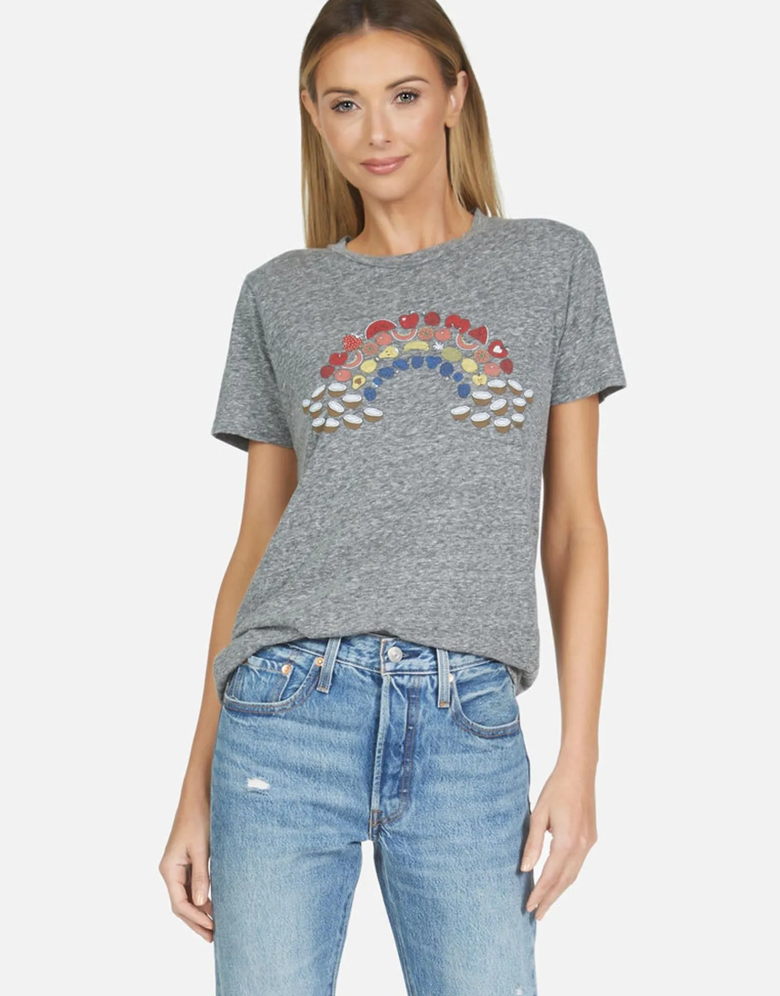 New Capri Fruit Rainbow Women Short Sleeve