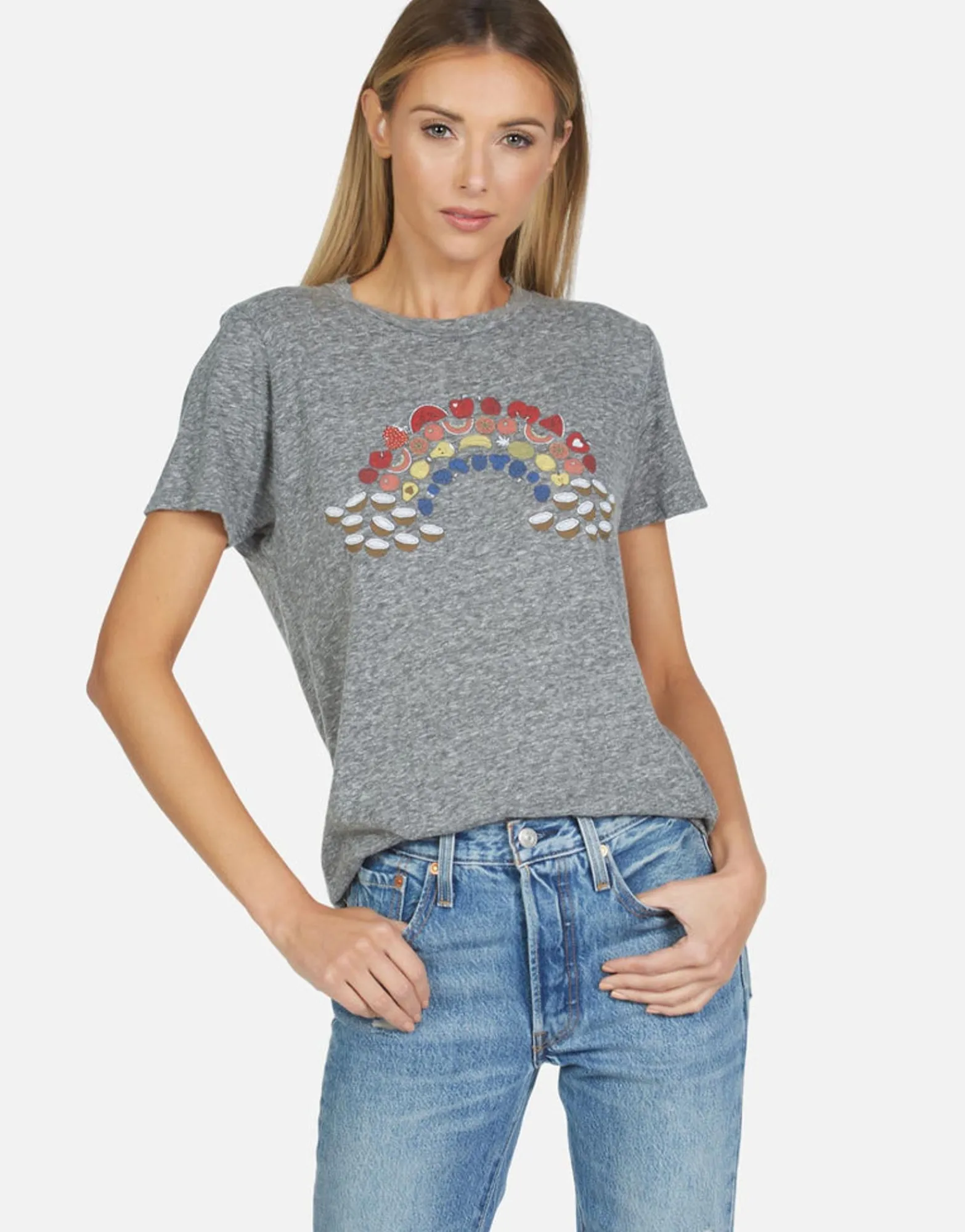 New Capri Fruit Rainbow Women Short Sleeve