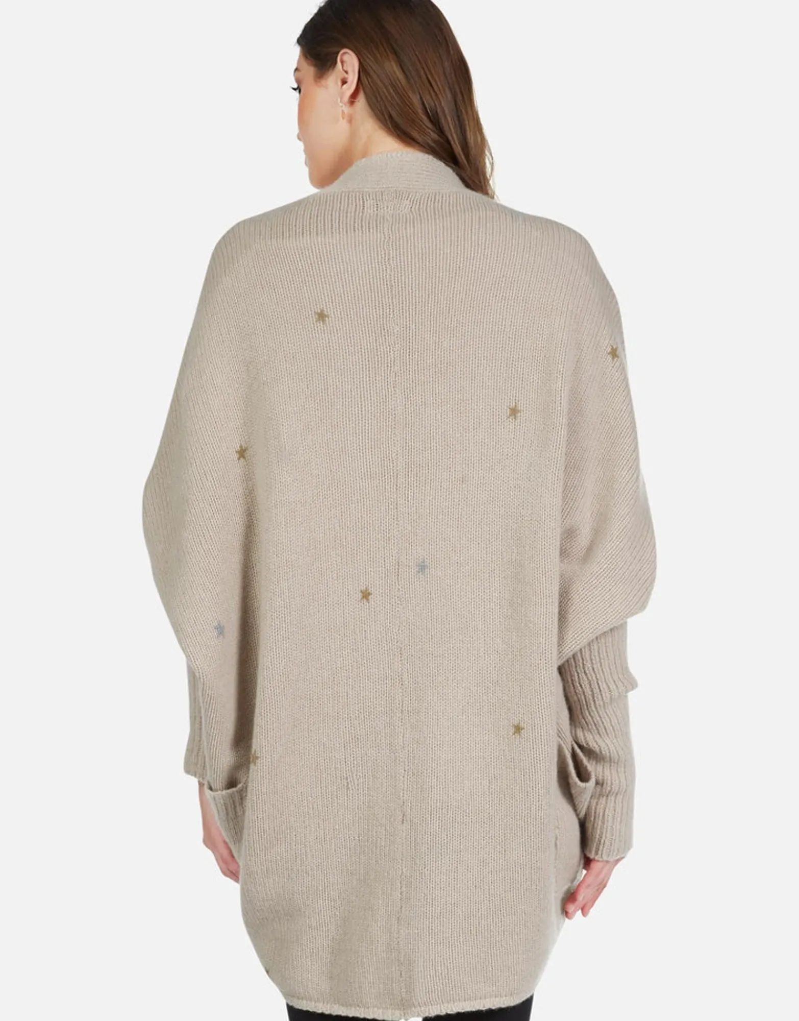 Best Sale Chain Heart Stars Draped Cardigan | Daya By Women Sweaters & Knits
