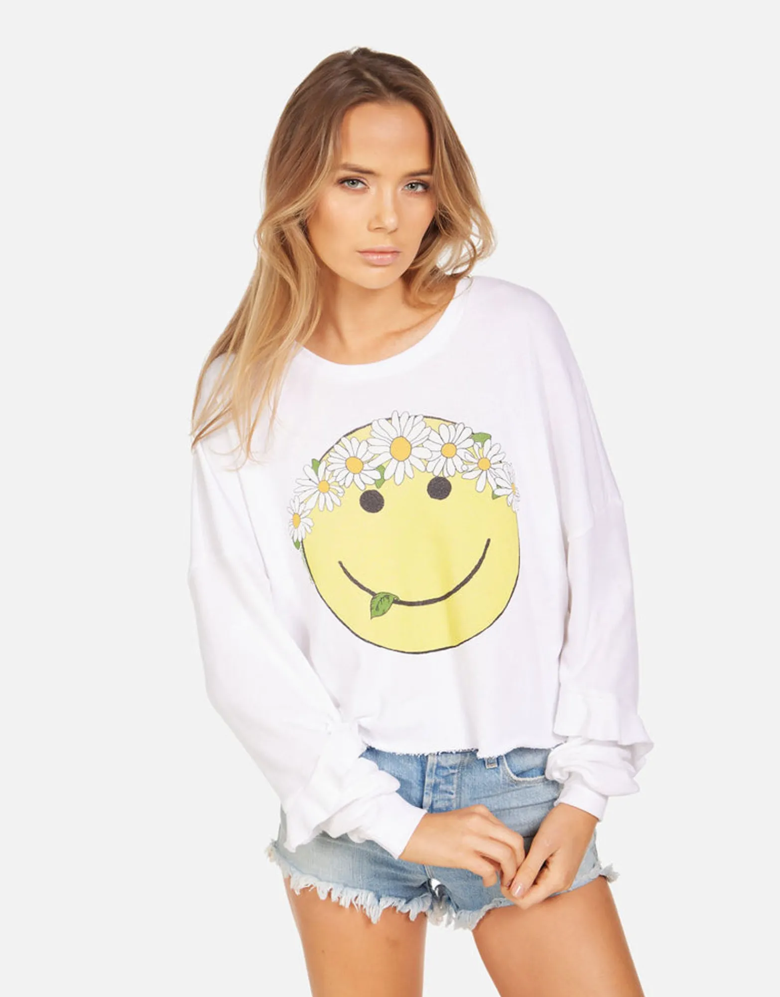 Cheap Chevelle Happy Daisy Peace Women Long Sleeve