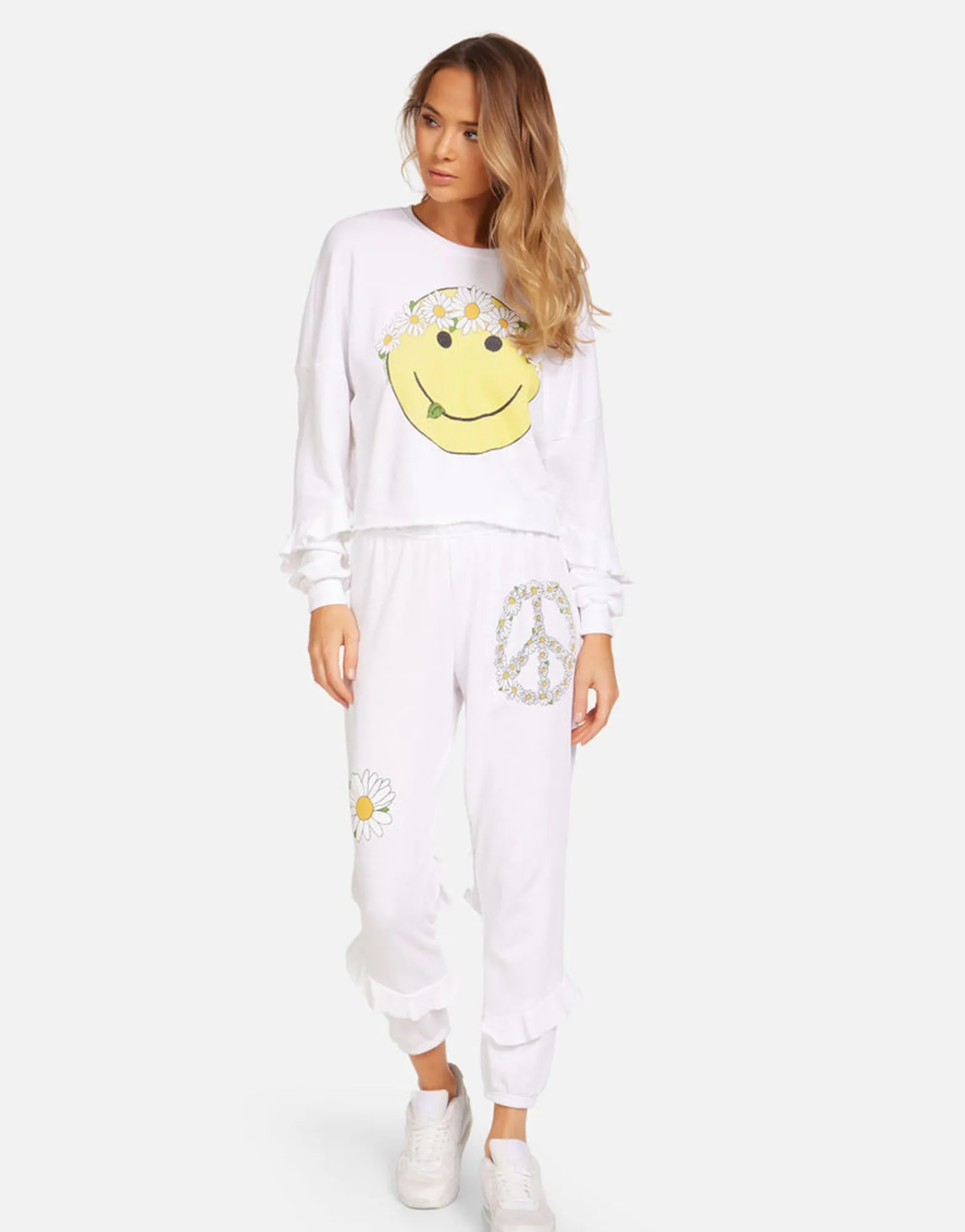Cheap Chevelle Happy Daisy Peace Women Long Sleeve