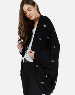Fashion Color Bead Eyes Cardigan Wrap | Isla By Women Sweaters & Knits