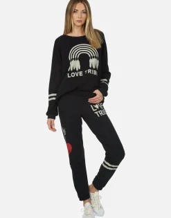 New Cosmic Lightning Eye L/S Vintage Pullover | Noleta By Women Long Sleeve