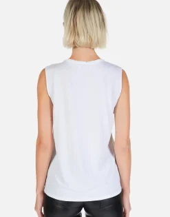 Sale Cracked Lightning Bolt Scoop Neck Tank | Kel By Women Tanks