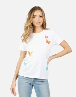 Discount Croft Rainbow Butterflies Women Short Sleeve