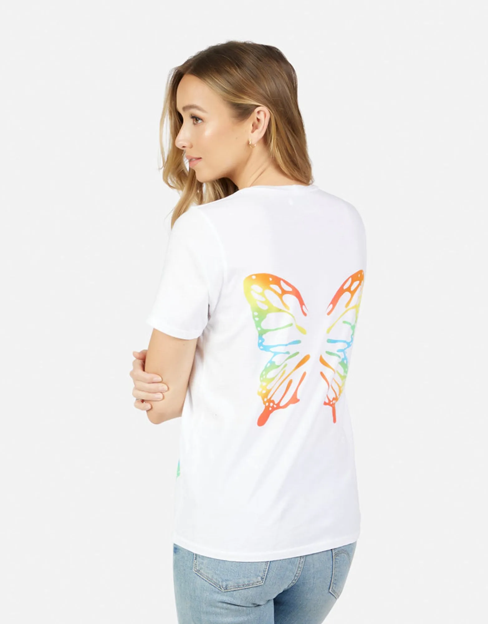 Discount Croft Rainbow Butterflies Women Short Sleeve