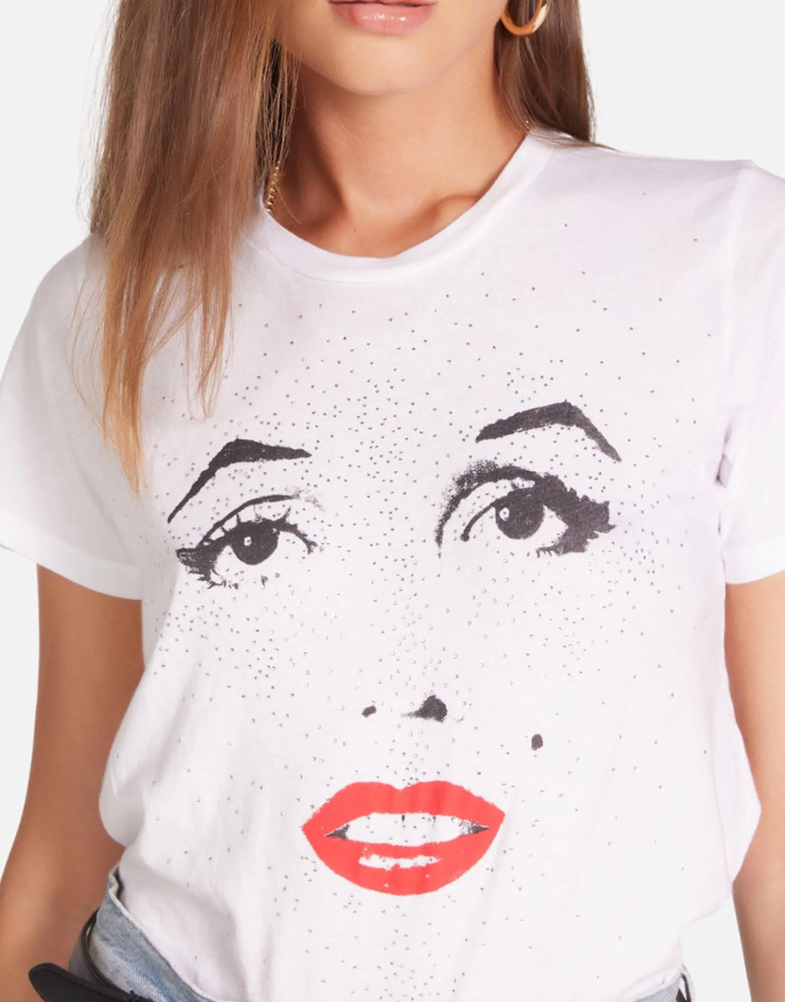 Clearance Croft X Crystal Marilyn Monroe Women Short Sleeve