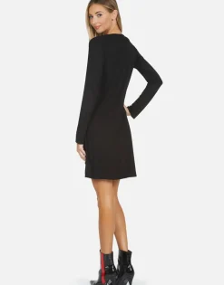 Online Crystal Biting Lip L/S Dress | Adora By Women Dresses