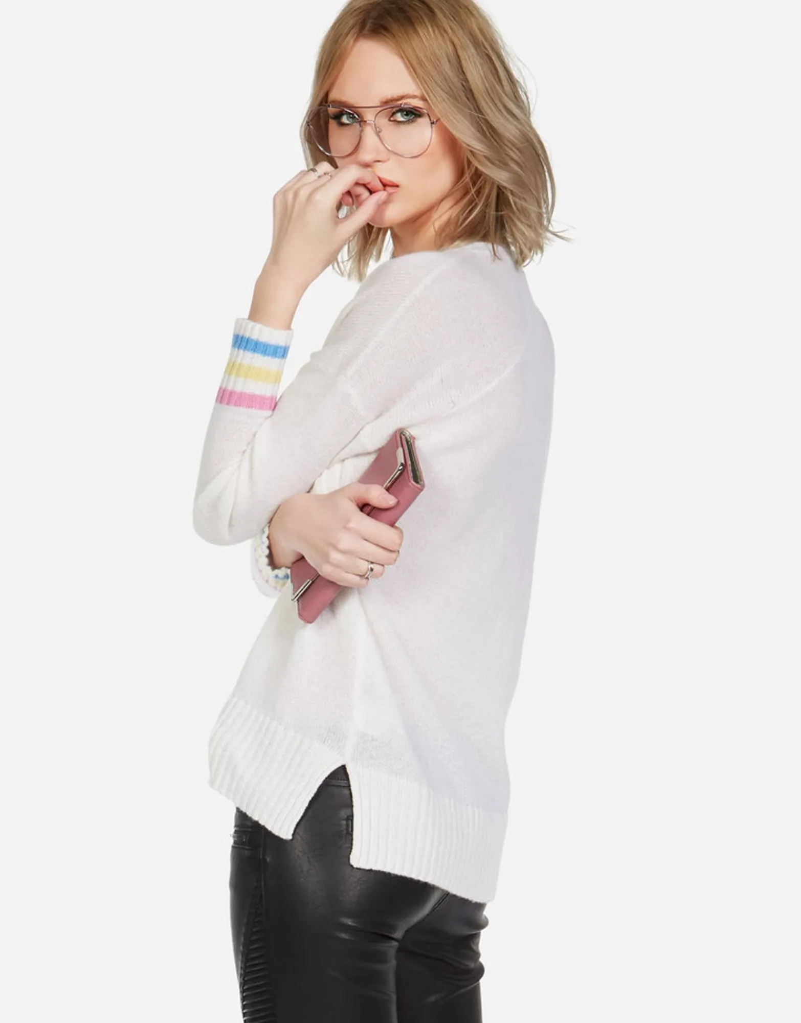 Sale Crystal Dripping Star Cashmere Sweater | Vivian By Women Sweaters & Knits