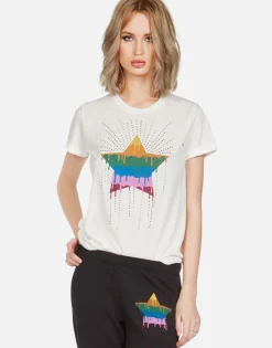 Outlet Crystal Dripping Star Vintage S/S Tee | Edda By Women Short Sleeve