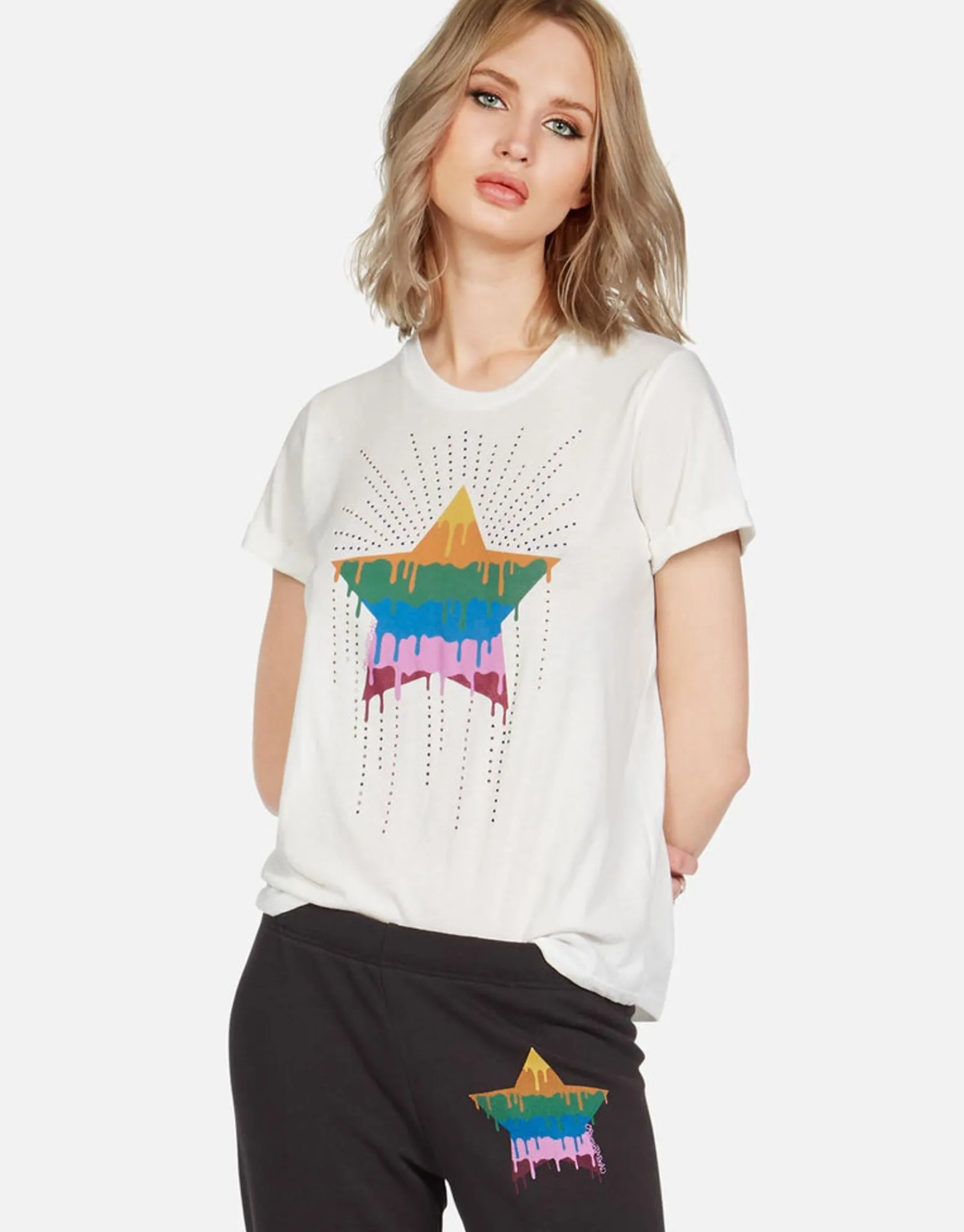 Outlet Crystal Dripping Star Vintage S/S Tee | Edda By Women Short Sleeve