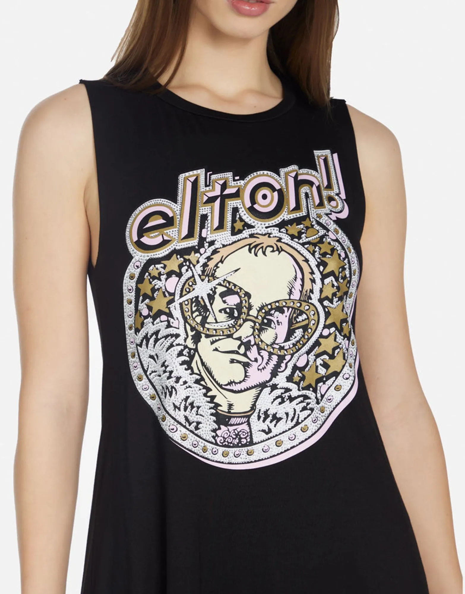 Sale Crystal Elton John Tank Dress In | Deanna By Women Dresses