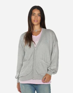 Outlet Crystal Hearts Button Up Sweatshirt | Jamila By Women Sweaters & Knits