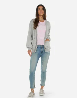 Outlet Crystal Hearts Button Up Sweatshirt | Jamila By Women Sweaters & Knits