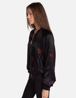 Outlet Crystal Kisses Bomber Jacket In | Mckay By Women Jackets
