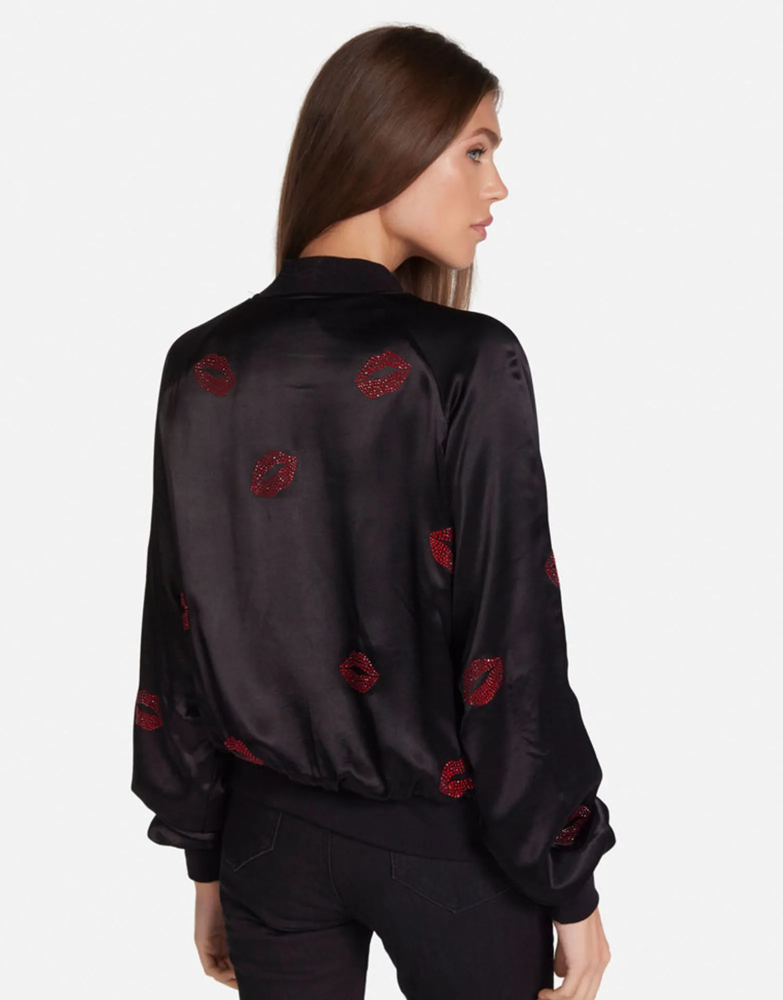 Outlet Crystal Kisses Bomber Jacket In | Mckay By Women Jackets