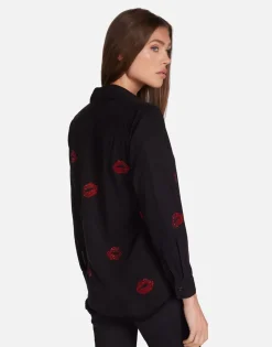 Best Crystal Kisses Button Up Shirt In | Sloane By Women Long Sleeve