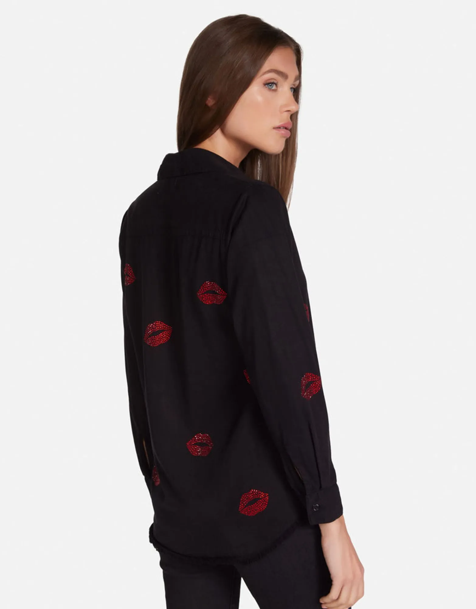 Best Crystal Kisses Button Up Shirt In | Sloane By Women Long Sleeve