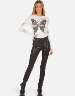Online Crystal Love Butterfly Fitted Top In | Mckinley By Women Long Sleeve