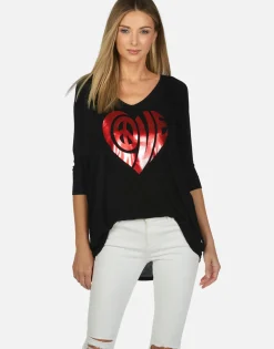 Online Crystal Love Heart S/S Tee | Eva X By Women Short Sleeve