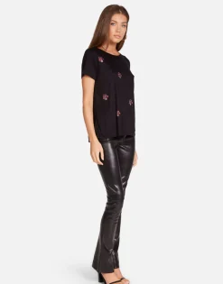 Clearance Crystal Mushrooms Classic Tee In | Janie By Women Short Sleeve